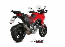 Mivv Delta Race RVS met Carbon Endcap Slip-on Einddemper met E-keur Euro3 en Euro4 Ducati MULTISTRADA 1260 2018 > 2020