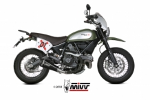 Mivv Delta Race RVS Black Slip-on Einddemper met E-keur Euro3 en Euro4 Ducati SCRAMBLER 800 2015 > 2020