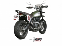Mivv Delta Race RVS Black Slip-on Einddemper met E-keur Euro3 en Euro4 Ducati SCRAMBLER 800 2015 > 2020
