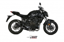 Mivv Delta Race RVS Black Compleet 2-1 Uitlaatsysteem met E-keur Yamaha MT07 2014 > 2021