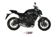 Mivv Delta Race RVS Compleet Uitlaatsysteem met E-keur Yamaha MT07 2014 > 2021