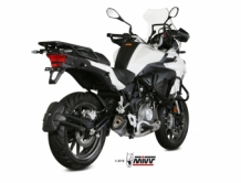 Mivv Delta Race RVS met Carbon Endcap Slip-on Einddemper met E-keur Euro4 Benelli TRK 502 2017 > 2020