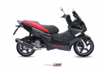Mivv Stronger RVS Black Compleet 1in1 Uitlaatsysteem met E-keur Gilera NEXUS 300 2008 2013