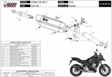 Mivv Suono RVS Slip-on Einddemper met E-keur Honda CB 500 X 2016