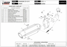 Mivv Suono RVS Einddemper met E-keur Kawasaki ZX10R 2011 > 2015