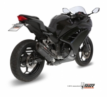 Mivv Suono RVS Black Compleet Uitlaatsysteem met E-keur KAWASAKI NINJA 300 2013 > 2016