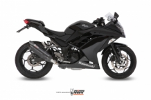 Mivv Suono RVS Black Compleet Uitlaatsysteem met E-keur KAWASAKI NINJA 300 2013 > 2016