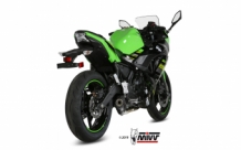 Mivv Oval Carbon Compleet Uitlaatsysteem met E-keur Kawasaki Ninja 650 2017 > 2020