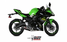 Mivv Oval Carbon Compleet Uitlaatsysteem met E-keur Kawasaki Ninja 650 2017 > 2020