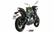 Mivv Delta Race RVS Black Compleet Uitlaatsysteem met E-keur Kawasaki Z650 2017 > 2020