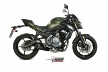 Mivv Delta Race RVS Black Compleet Uitlaatsysteem met E-keur Kawasaki Z650 2017 > 2020
