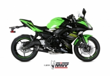 Mivv Delta Race RVS Black Compleet Uitlaatsysteem met E-keur Kawasaki Ninja 650 2017 > 2021