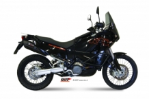 Mivv Suono RVS Black Dubbele Einddemper (L+R) Set met E-keur KTM LC8 950 Adventure 2003 > 2005