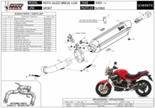 Mivv Suono RVS Slip-on Einddemper met E-keur Moto Guzzi Breva 1100 2005 > 2011