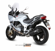 Mivv Speed Edge RVS Black Slip-on Einddemper met E-keur Moto Guzzi Norge 1200 2006 > 2008