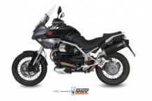 Mivv Speed Edge RVS Black Slip-on Einddemper met E-keur Moto Guzzi Stelvio 2008 > 2016