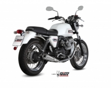 Mivv Ghibli RVS Dubbele Slip-on Einddemper (L+R) Set met E-keur V7 CLASSIC / SPECIAL 2008 > 2016