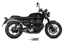 Mivv Ghibli Black Dubbele Slip-on Einddemper (L+R) met E-keur Moto Guzzi V7 III 2017 > 2021