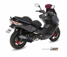 Mivv Speed Edge RVS Black 1in1 Compleet Uitlaatsysteem met E-keur Kymco Xciting 500 2013 > 2014