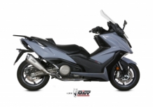 Mivv Delta Race RVS Black Slip-on Einddemper met E-keur Euro4 Kymco AK550 2017 > 2020