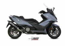 Mivv Speed Edge RVS Black Slip-on Einddemper met E-keur Kymco AK550 2017 > 2021
