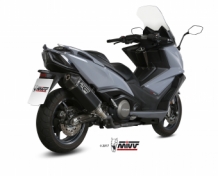 Mivv Speed Edge RVS Black Slip-on Einddemper met E-keur Kymco AK550 2017 > 2021