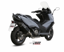 Mivv Speed Edge RVS Black Compleet 2-1 Uitlaatsysteem met E-keur Kymco AK550 2017 > 2021