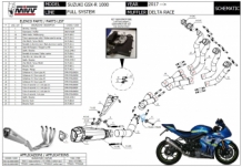 Mivv Delta Race Full Titanium Compleet 4in2in1 Uitlaatsysteem zonder E-keur Suzuki GSX-R 1000 2017 > 2021