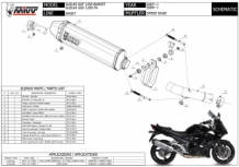 Mivv Speed Edge RVS Slip-on Einddemper met E-keur Suzuki GSF 1250 BANDIT 2007 > 2016