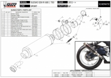 Mivv GP RVS Black Slip-on Einddemper met E-keur SUZUKI GSX-R 750 2011 > 2017