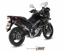 Mivv Speed Edge RVS Black Slip-on Einddemper met E-keur SUZUKI DL V-STROM 650 2012 > 2016