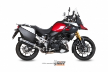 Mivv Speed Edge RVS Black Slip-on Einddemper met E-Keur SUZUKI DL V-STROM 1000 2014 > 2020