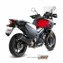 Mivv Speed Edge RVS Black Slip-on Einddemper met E-Keur SUZUKI DL V-STROM 1000 2014 > 2020