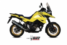 Mivv Speed Edge RVS Black Einddemper met E-keur Suzuki DL 1050 V-Strom 2020