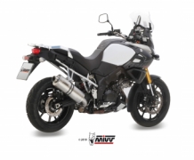 Mivv Oval RVS Slip-on Einddemper met E-keur Suzuki DL V-STROM 1000 2014 > 2020