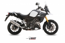 Mivv Oval RVS Slip-on Einddemper met E-keur Suzuki DL V-STROM 1000 2014 > 2020