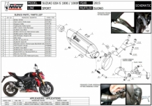 Mivv Suono RVS Black Slip-on Einddemper met E-keur Suzuki GSX-S 1000 2015 > 2020