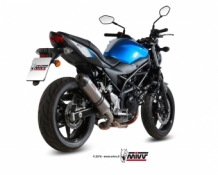 Mivv Oval Titanium met Carbon Cap Slip-on Einddemper met E-keur Suzuki SV 650 2016 > 2021