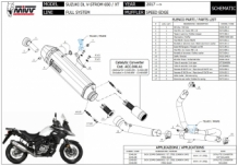 Mivv Speed Edge RVS Slip-on Einddemper met E-keur Suzuki DL V-STROM 650 2017 > 2020