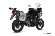 Mivv Speed Edge RVS Slip-on Einddemper met E-keur Triumph TIGER EXPLORER 1200 2012 > 2015