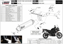Mivv Speed Edge RVS Black Slip-on Einddemper met E-keur TRIUMPH TIGER EXPLORER 1200 2012 > 2015