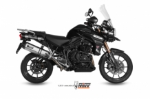 Mivv Speed Edge RVS Slip-on Einddemper met E-keur Triumph TIGER EXPLORER 1200 2012 > 2015
