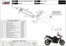 Mivv Suono RVS Black Slip-on Einddemper met E-keur Triumph Tiger 1050 Sport 2013 > 2016