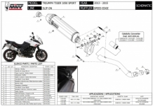 Mivv Speed Edge RVS Slip-on Einddemper met E-keur Triumph TIGER 1050 SPORT 2013 > 2016