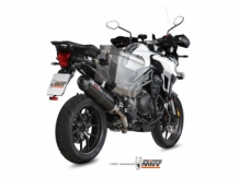 Mivv Oval Carbon Slip-on Einddemper met E-keur Triumph Tiger 1200 Explorer XR / XRx / XRT / XCx / XCA 2016 > 2020