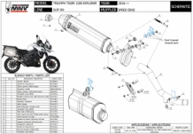 Mivv Speed Edge RVS Slip-on Einddemper met E-keur Triumph TIGER EXPLORER 1200 2016 > 2020