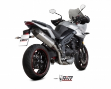Mivv Speed Edge RVS met Carbon Endcap Slip-on Einddemper met E-keur Triumph TIGER 1050 SPORT 2017 > 2020