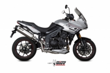 Mivv Speed Edge RVS met Carbon Endcap Slip-on Einddemper met E-keur Triumph TIGER 1050 SPORT 2017 > 2020