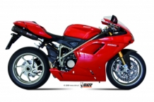 Mivv Suono RVS Black Dubbele Einddemper (L+R) met E-keur Ducati 1198 2009 > 2012