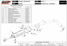 Mivv Suono Full Titanium met Carbon Endcap Slip-on Einddemper met E-keur Honda CBR 600 RR 2007 > 2012